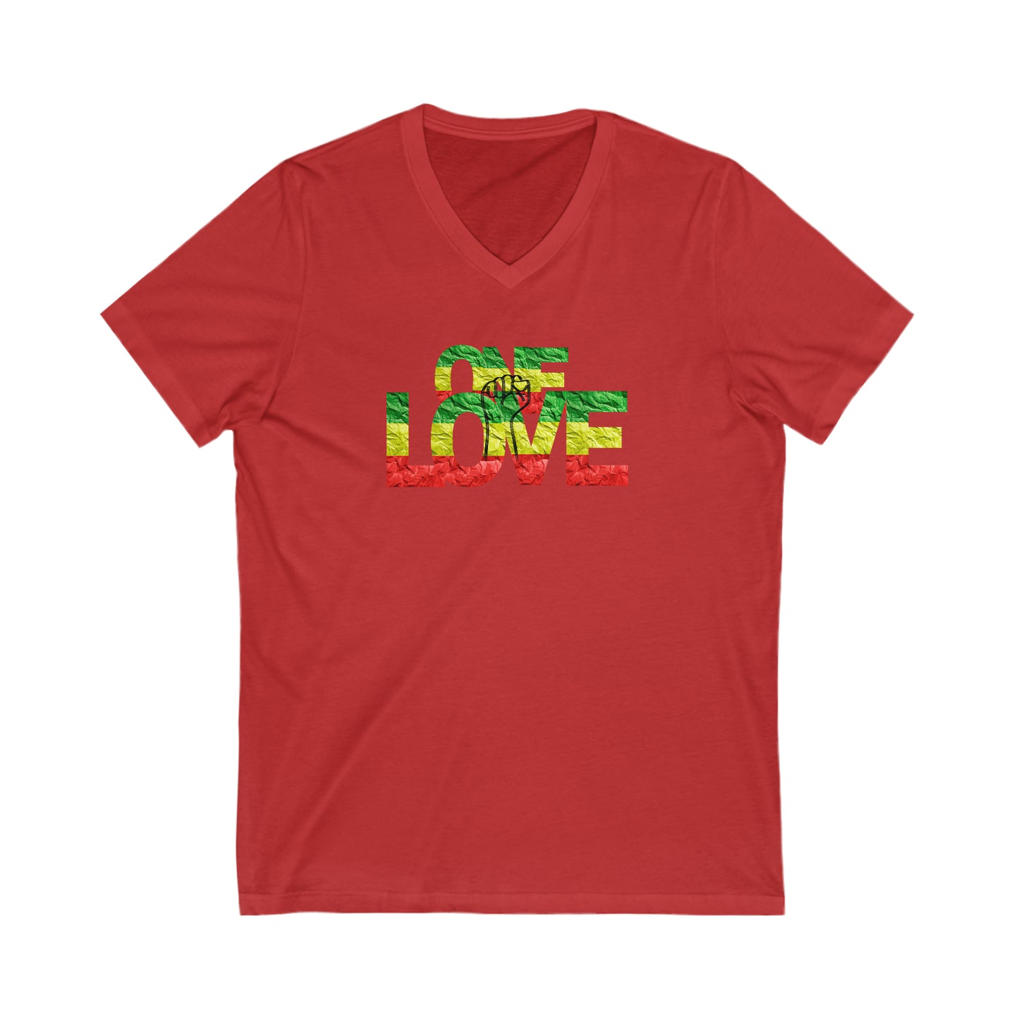 ONE LOVE POWER STATEMENT V NECK T SHIRT GIFT