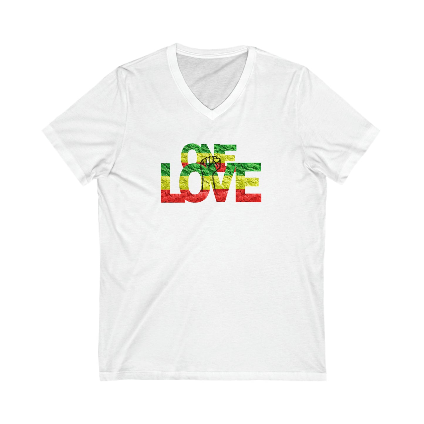 ONE LOVE POWER STATEMENT V NECK T SHIRT GIFT