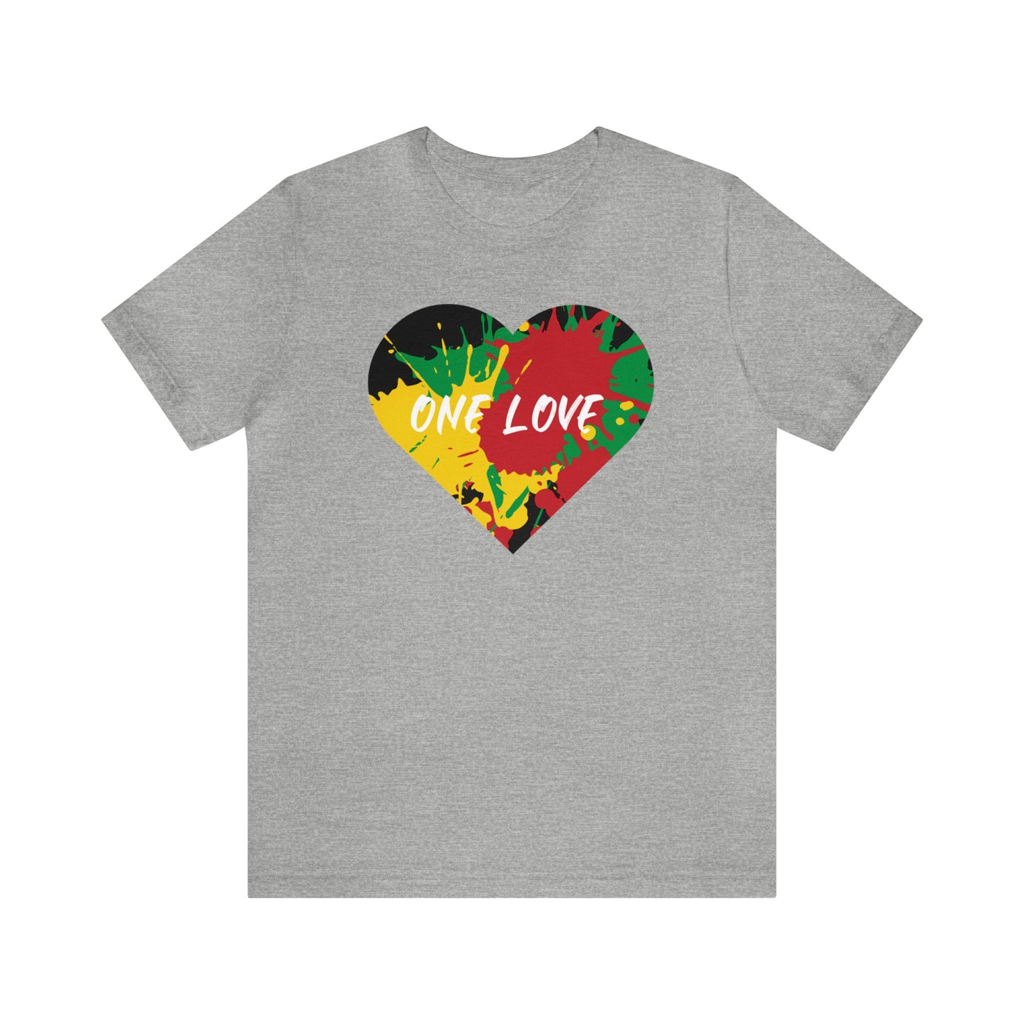 ONE LOVE RASTAH COLOR ART DESIGN CREWNECK TEE