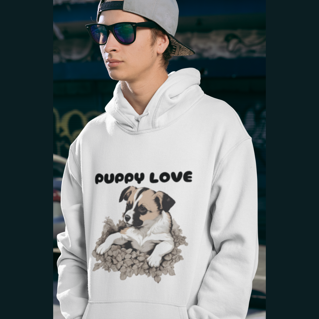 Puppy Print Dog Lovers Hooded Sweatshirt Gift