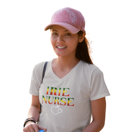 IRIE NURSE  V NECK UNISEX T SHIRT GIFT