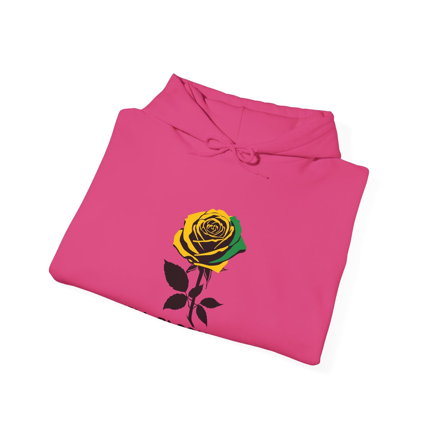 Green Black &  Gold Rose Graphic Hoodie Jamaica Aid