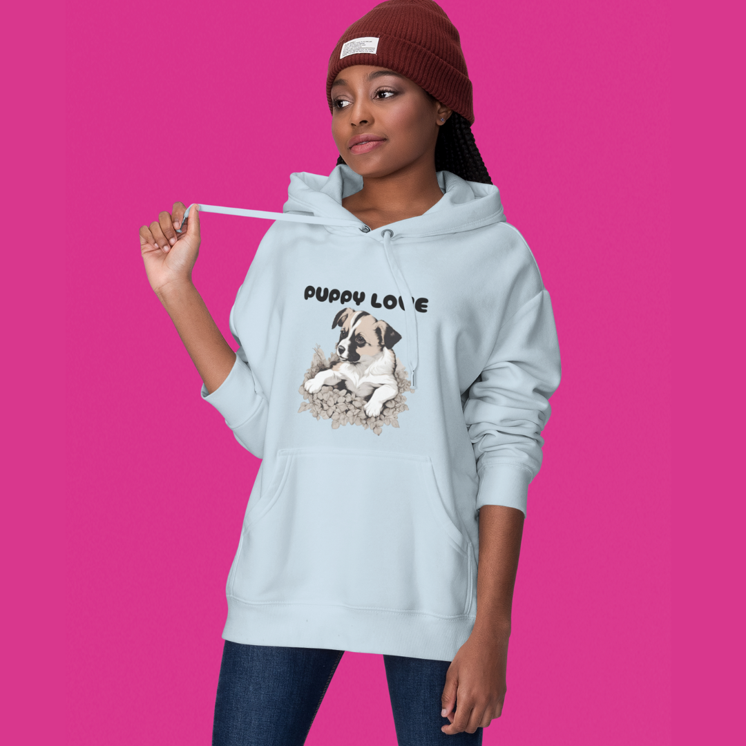 Puppy Print Dog Lovers Hooded Sweatshirt Gift