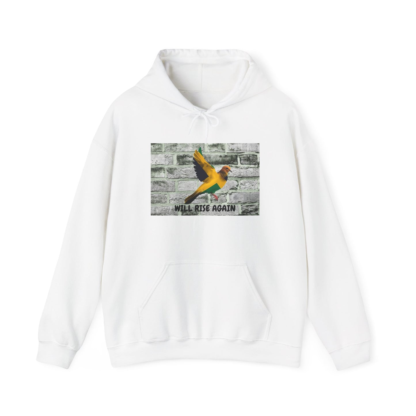 Rise Again Jamaican Flag Bird Graphic Hooded Sweatshirt A