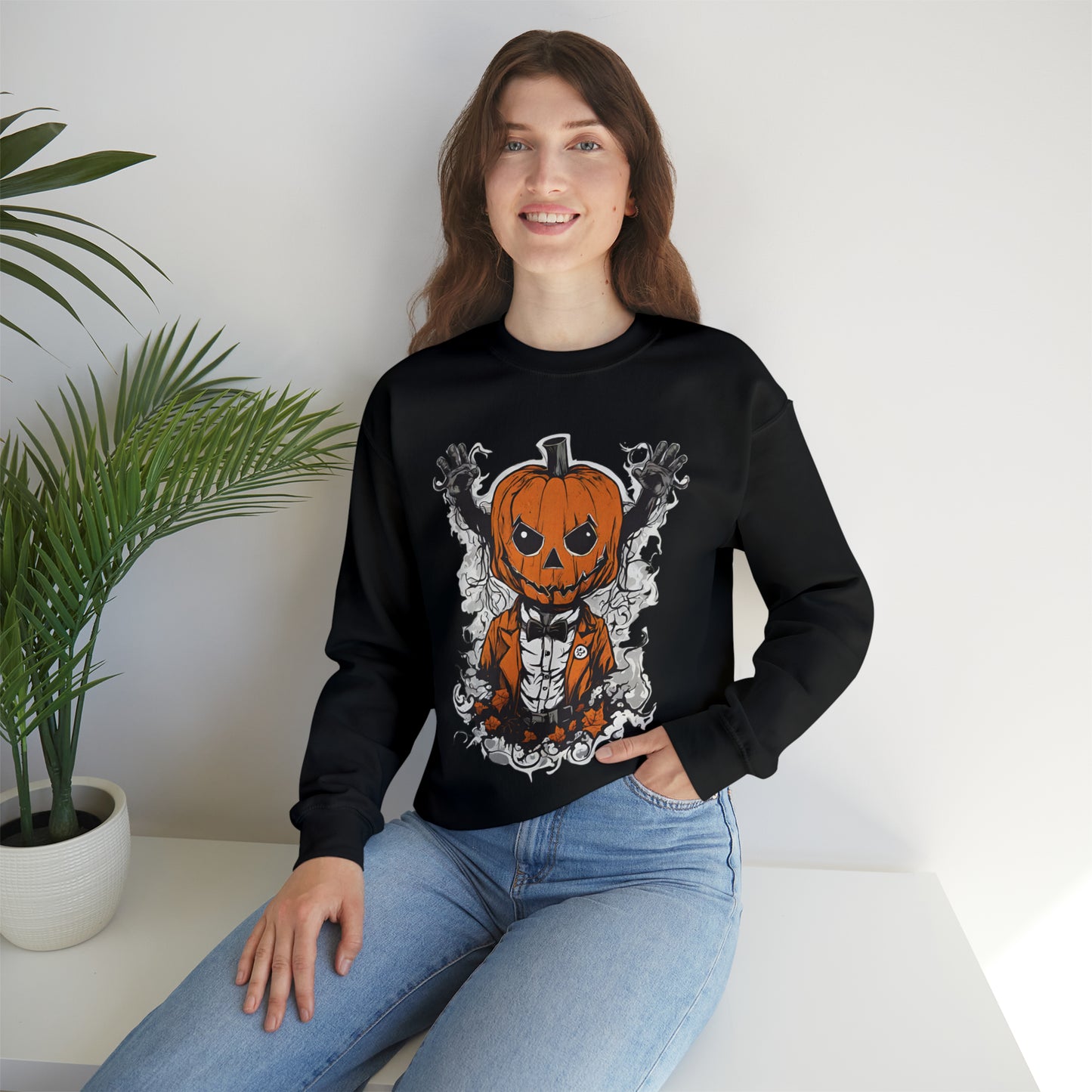 CREEPY PUMPKIN HALLOWEEN SWEATSHIRT GIFT