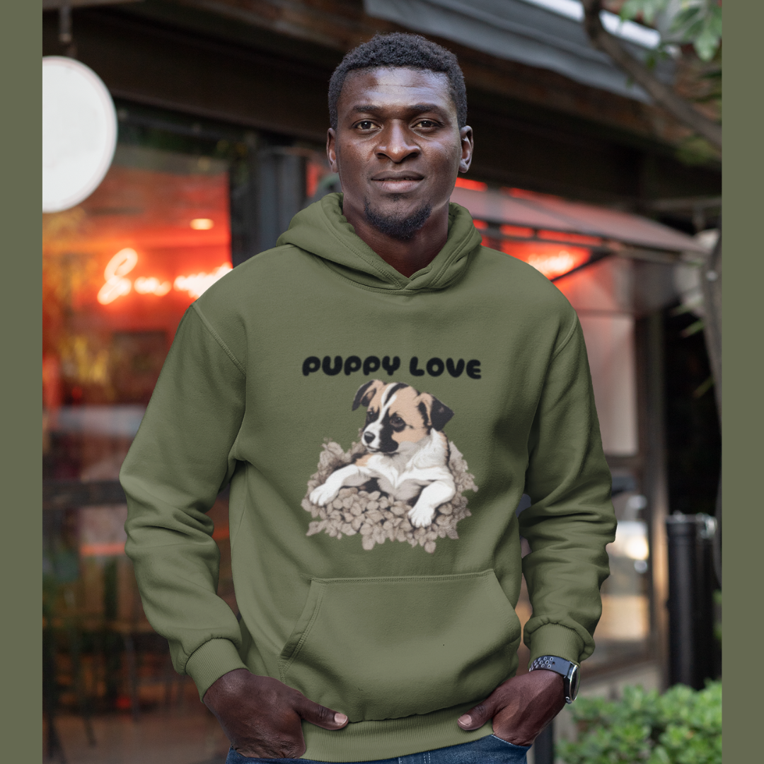 Puppy Print Dog Lovers Hooded Sweatshirt Gift