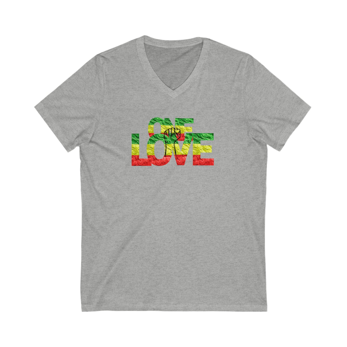 ONE LOVE POWER STATEMENT V NECK T SHIRT GIFT