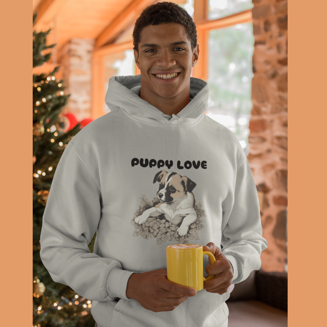 Puppy Print Dog Lovers Hooded Sweatshirt Gift