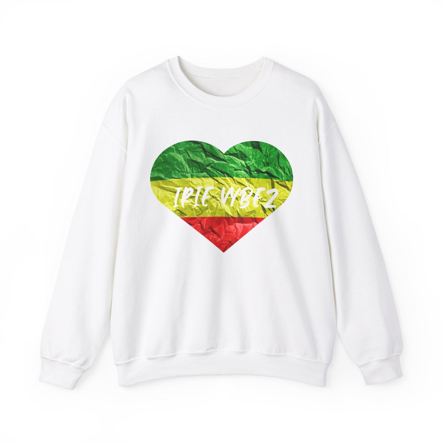 IRIE VYBEZ HEART DESIGN GRAPHIC CREWNECK SWEATSHIRT GIFT