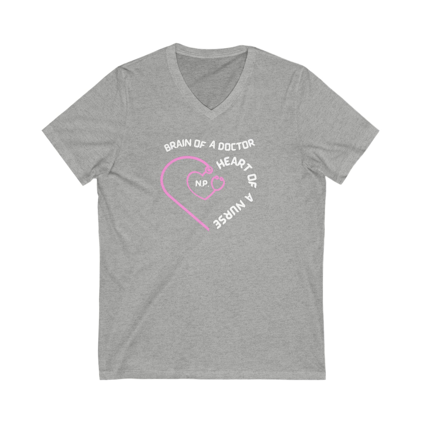 HEART OF A NURSE CUTE V NECK TEE SHIRT GIFT FOR NURSE PRACTITIONER