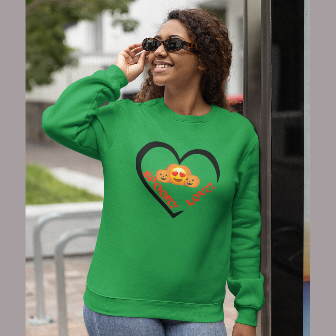 SPOOKY LOVE PUMPKIN THEME HALLOWEEN SWEATSHIRT GIFT