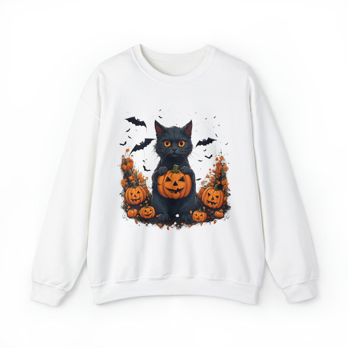 BLACK CAT HALLOWEEN SWEATSHIRT GIFT