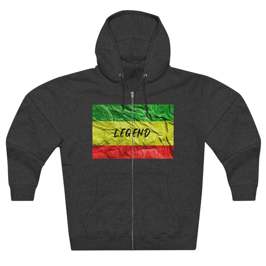 LEGEND REGGAE MOOD ZIP FRONT HOODIE GIFT