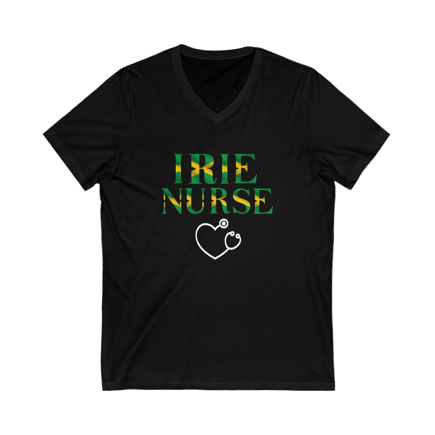 IRIE NURSE JAMAICAN THEME V NECK T SHIRT GIFT