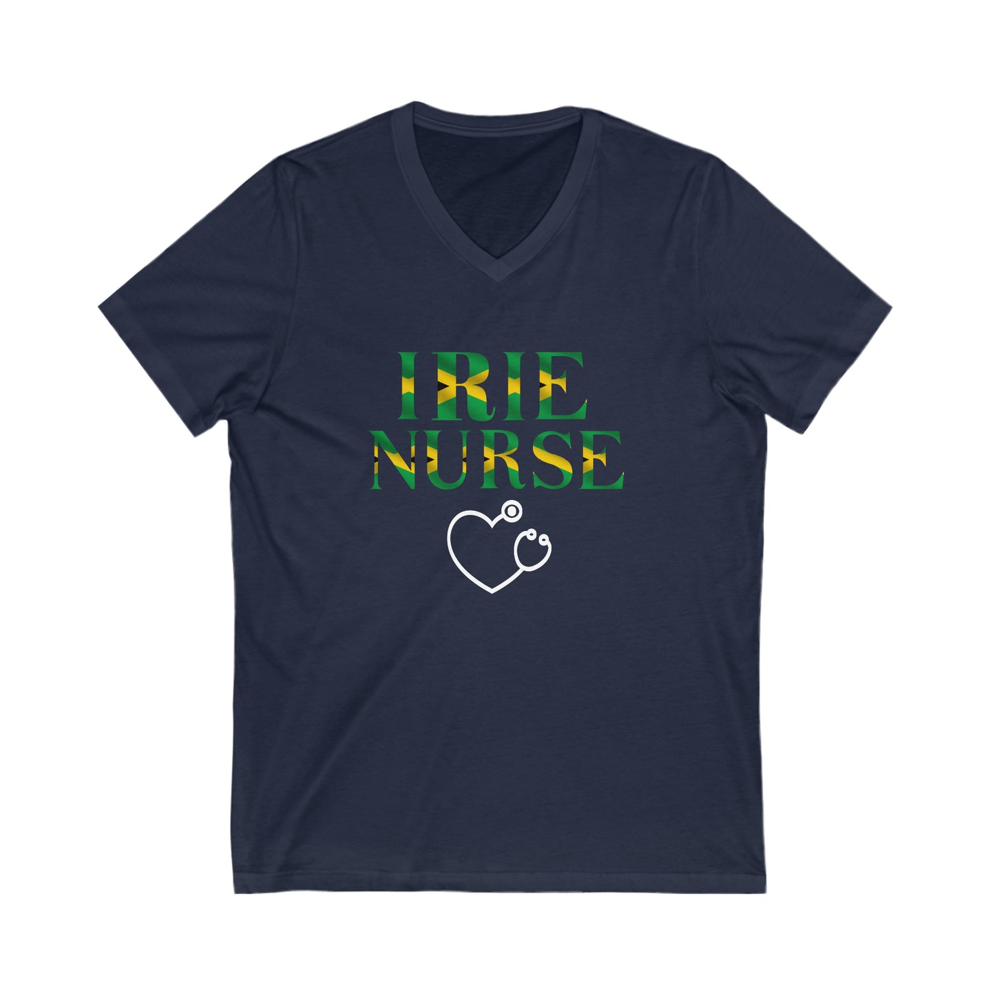 IRIE NURSE JAMAICAN THEME V NECK T SHIRT GIFT