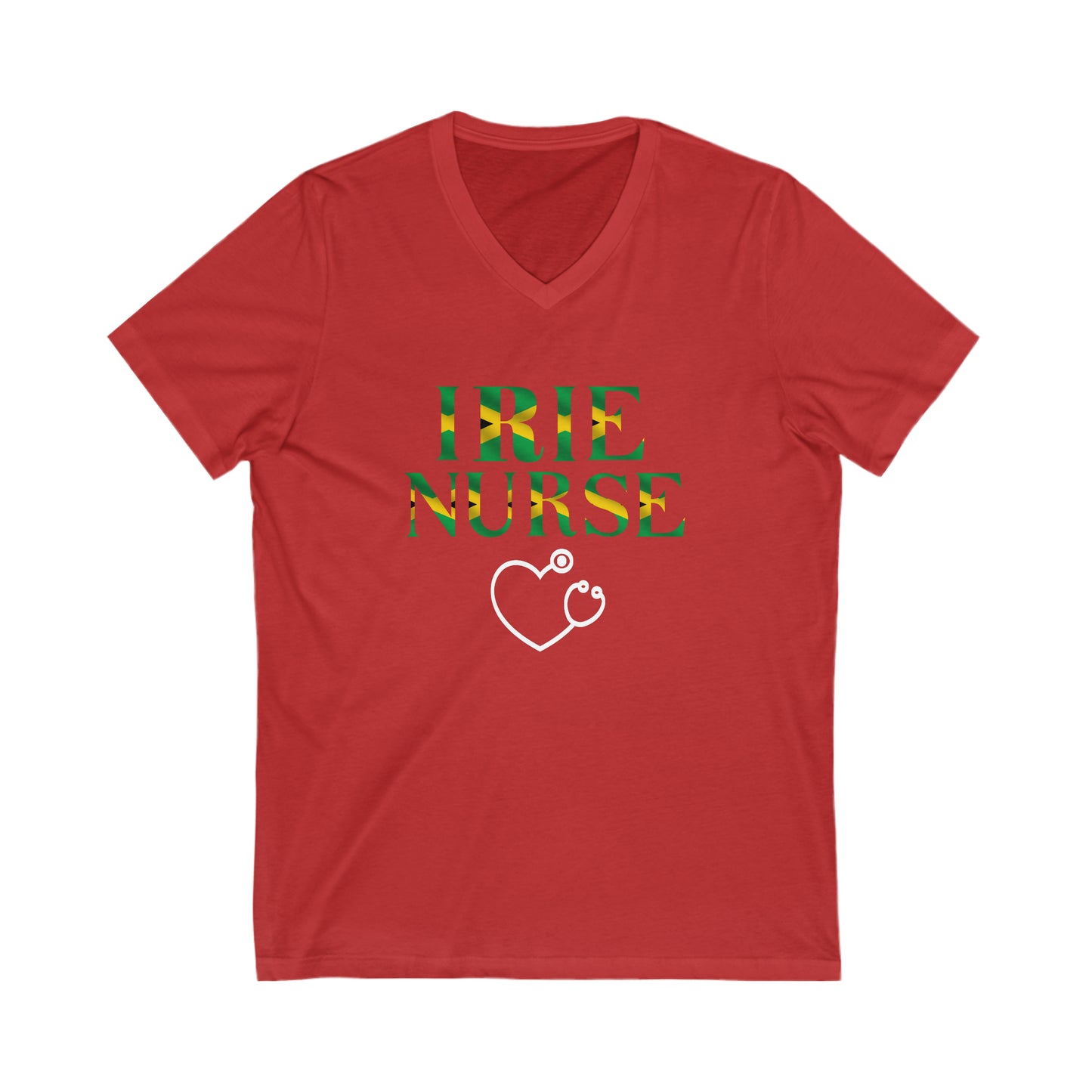 IRIE NURSE JAMAICAN THEME V NECK T SHIRT GIFT