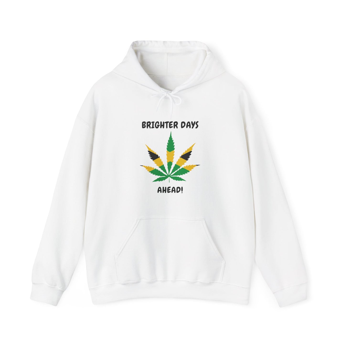 "Brighter Days Ahead!" Jamaica Leaf Graphic Pullover