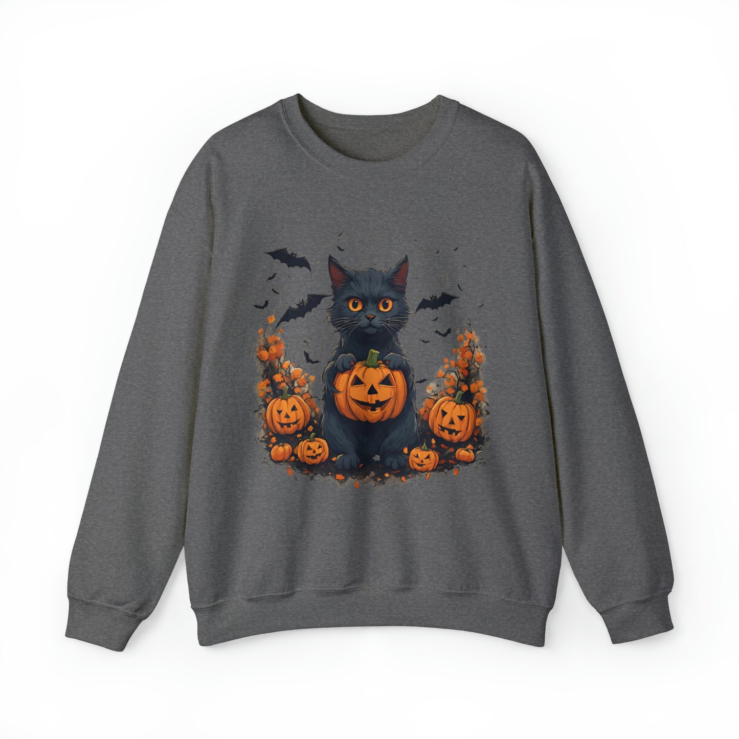 BLACK CAT HALLOWEEN SWEATSHIRT GIFT