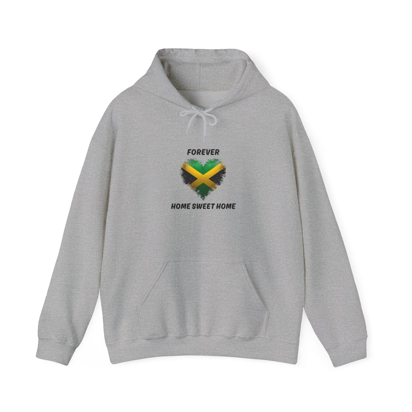 Jamaica Heart Hoodie – "Forever Home Sweet Home" Jamaican Flag Pullover
