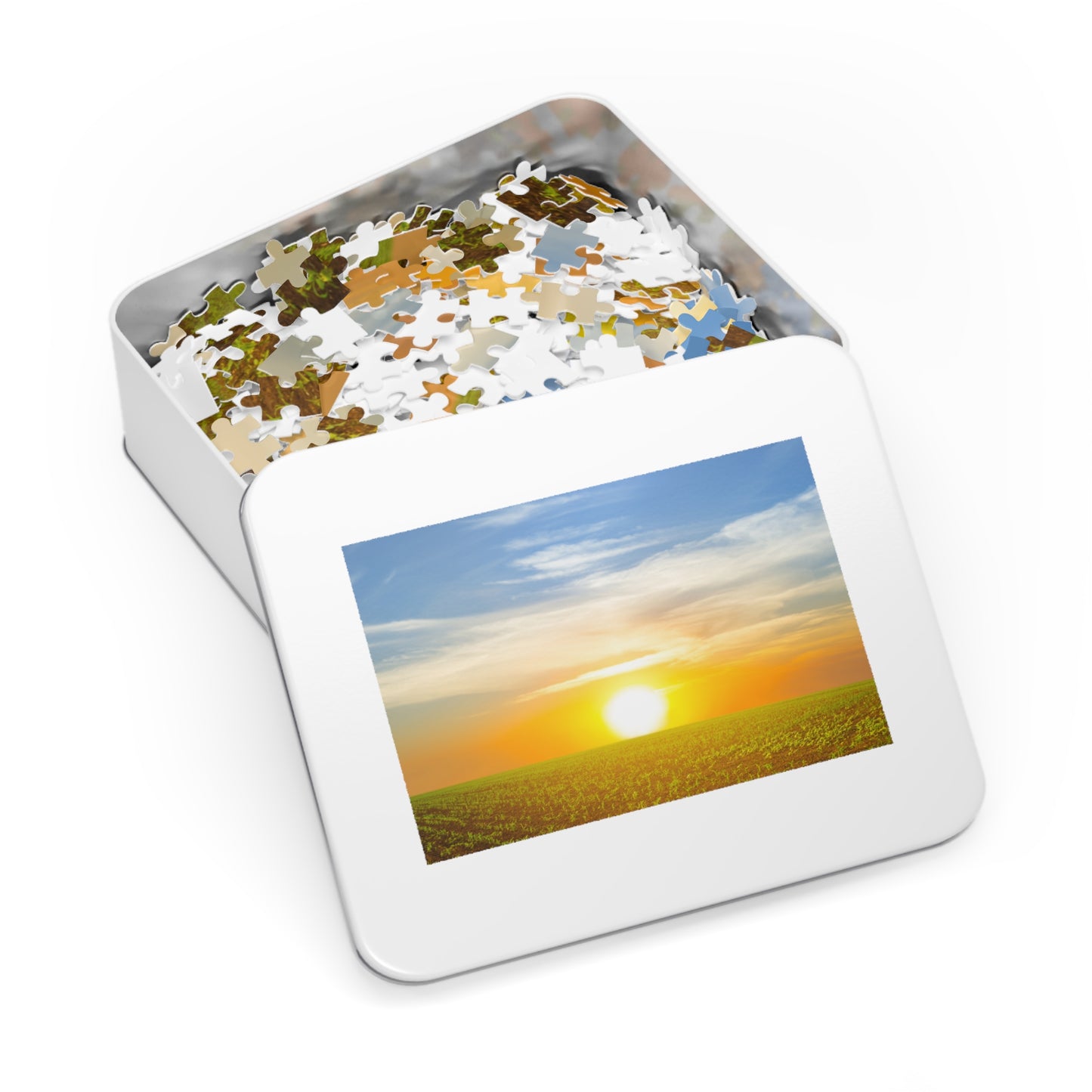 Nature Sunny Glow Jigsaw Puzzle with Tin