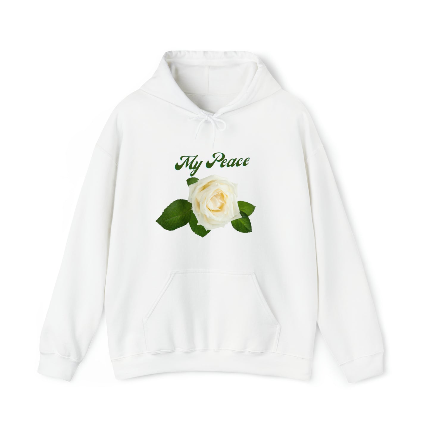 White Rose Flower Statement Hooded Sweatshirt Gift