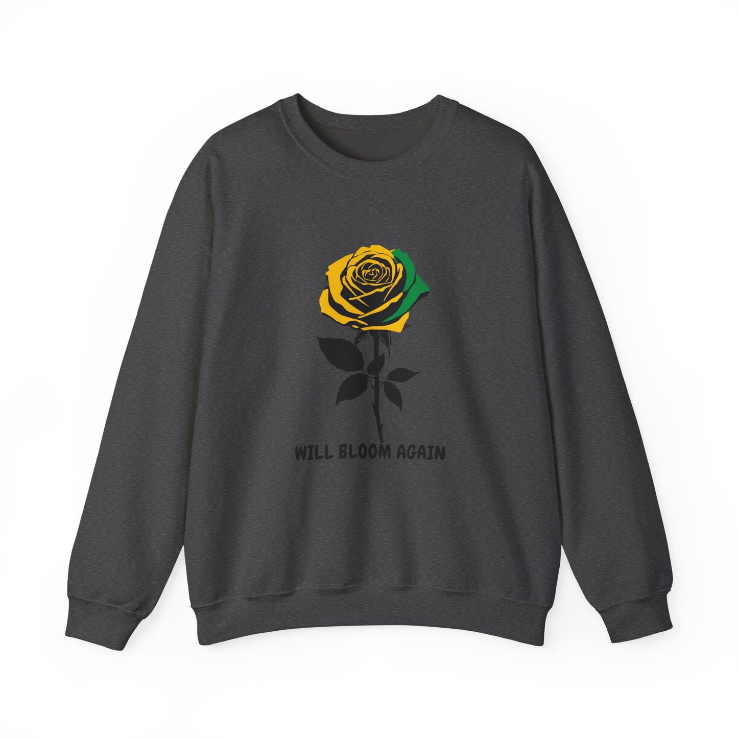Bloom Again Jamaica  Rose Rose Graphic Crewneck Sweatshirt