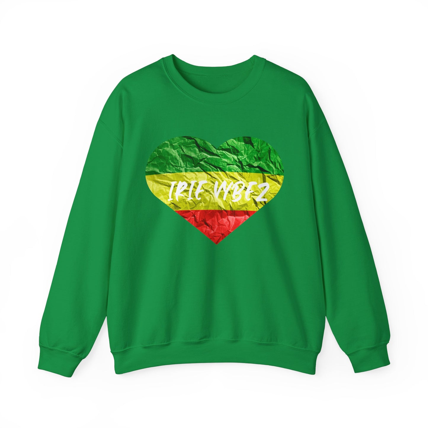 IRIE VYBEZ HEART DESIGN GRAPHIC CREWNECK SWEATSHIRT GIFT