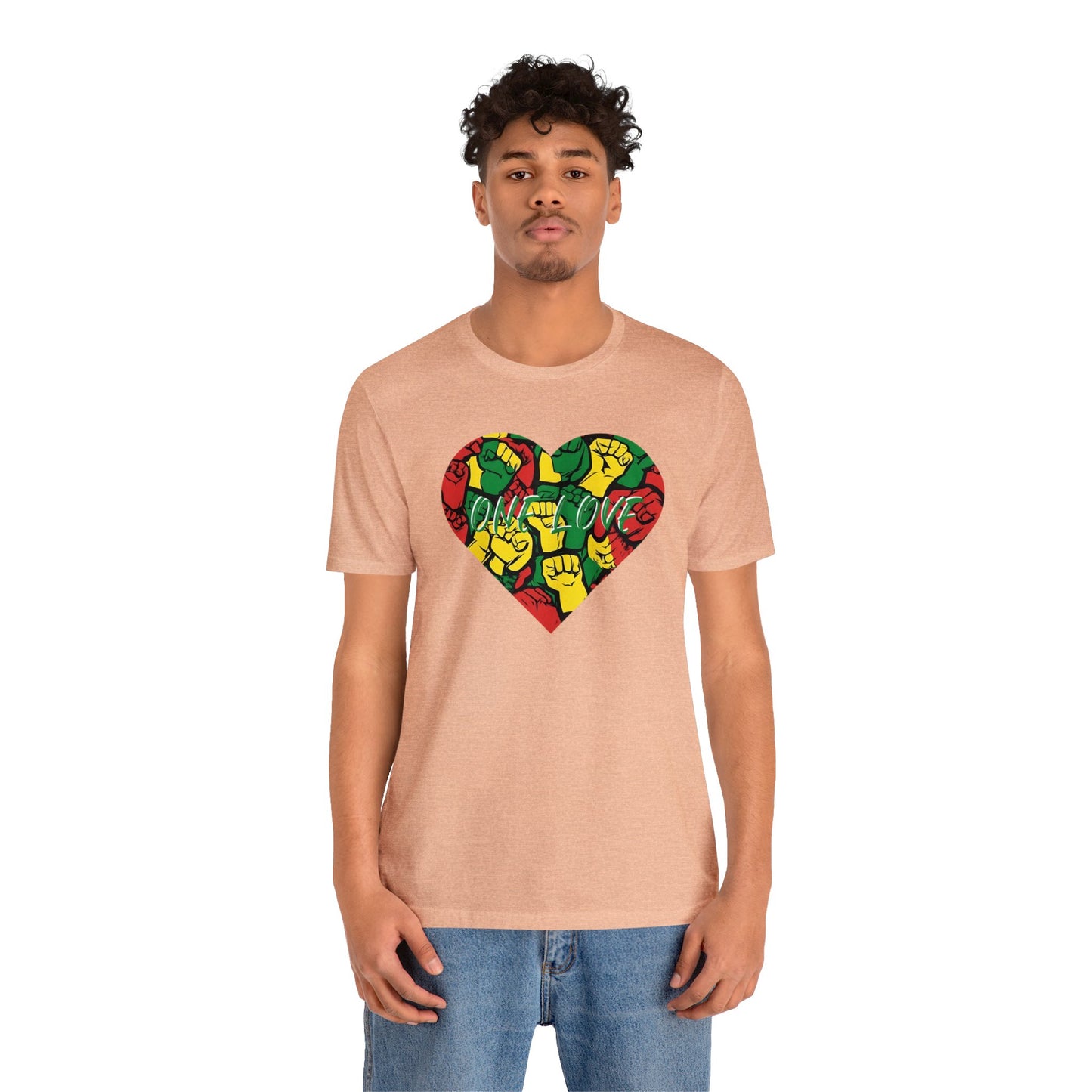 ONE LOVE AND POWER CREWNECK SHORT SLEEVE TSHIRT