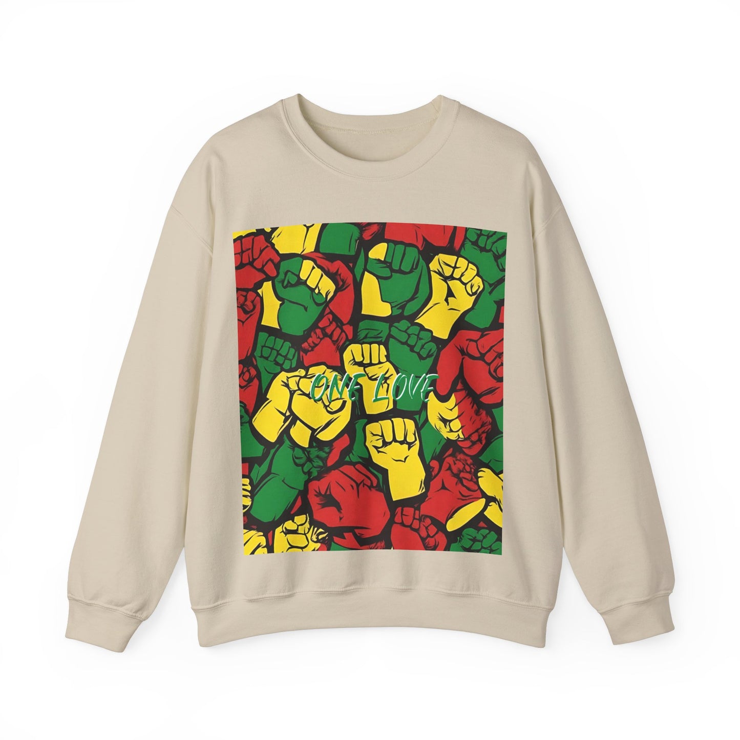 ONE LOVE CLENCHED FIST DESIGN SWEATSHIRT GIFT