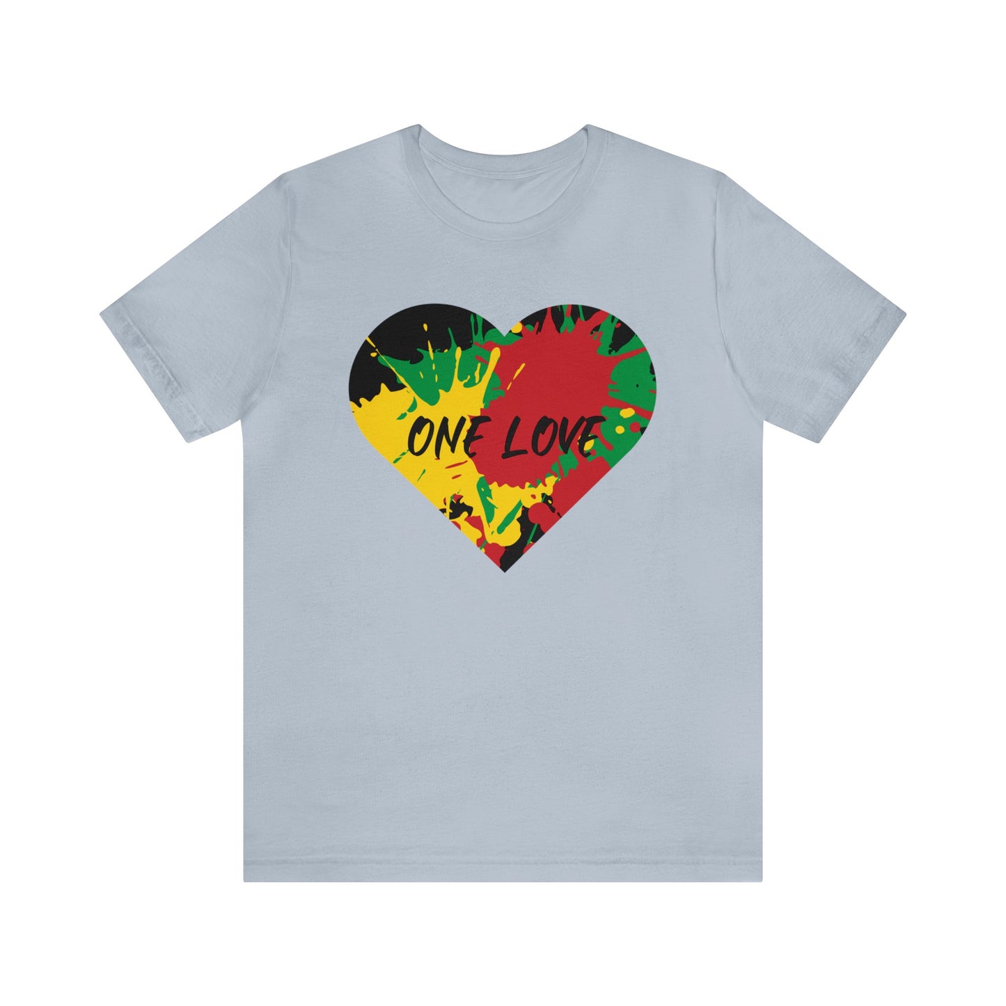 ONE LOVE GRAPHIC ROOTS ART DESIGN TEE SHIRT