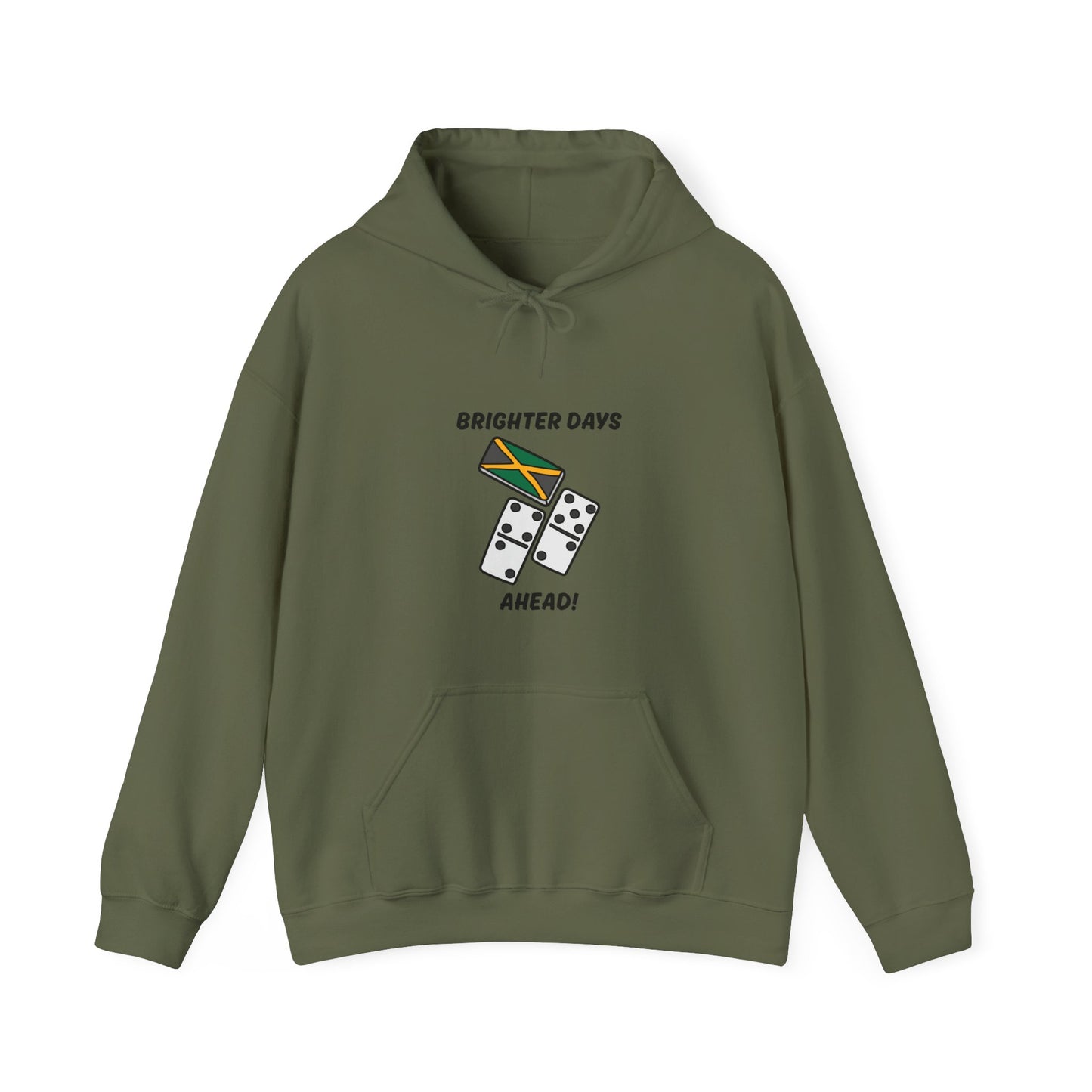 Brighter Days Ahead Hoodie Jamaican Flag Dominoes Graphic
