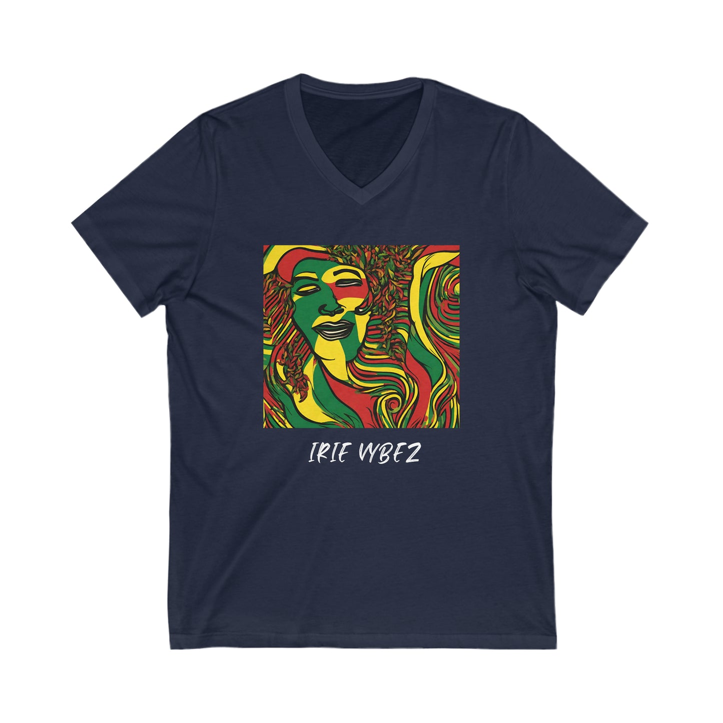 IRIE VYBEZ BLACK ART V NECK T SHIRT GIFT