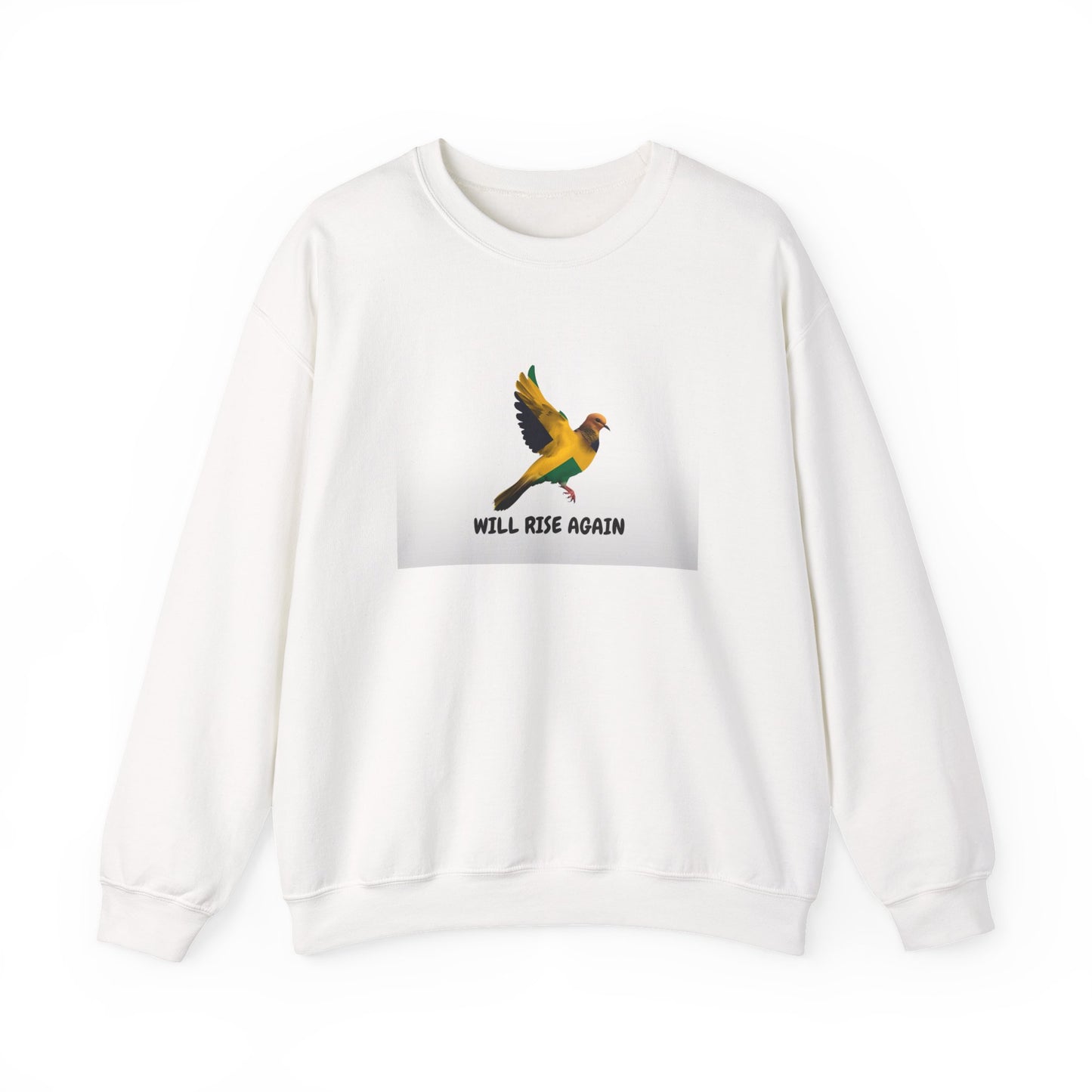 Jamaica Will Rise Again Flying Bird Inspirational Graphic Sweatshirt