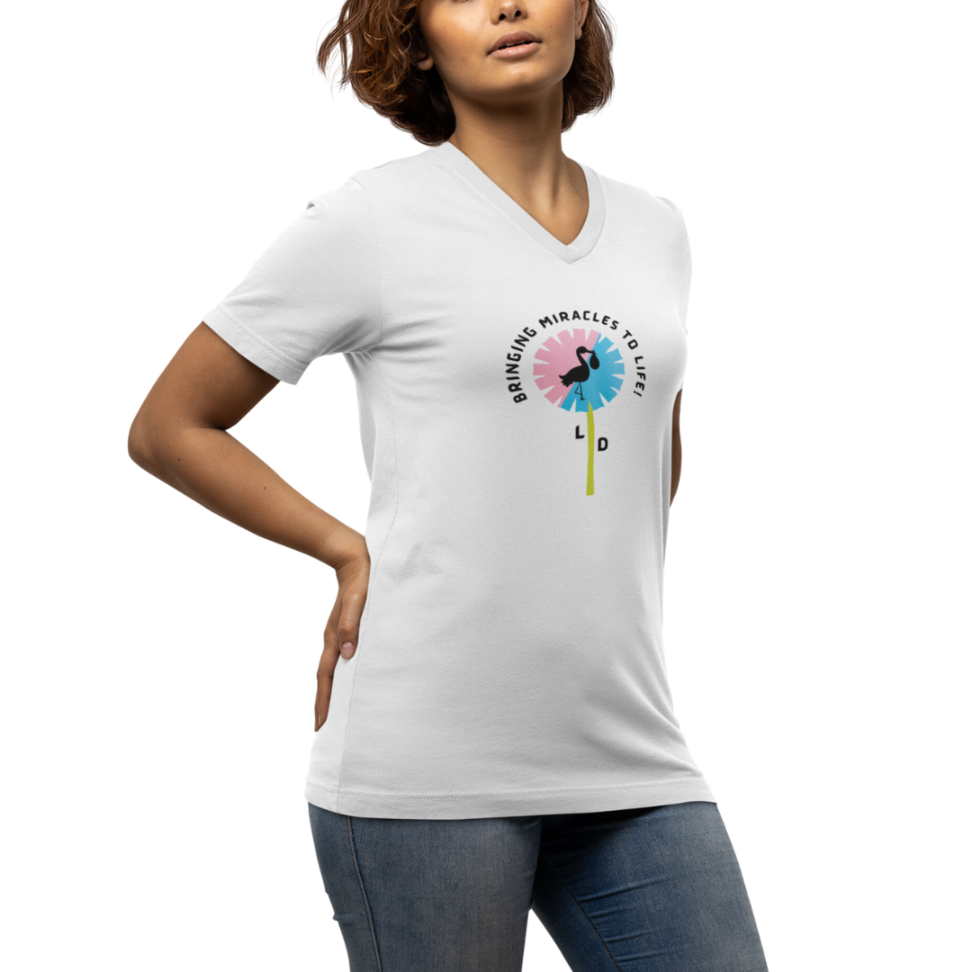 L & D NURSE MIRACLES V NECK T SHIRT NURSE'S GIFT