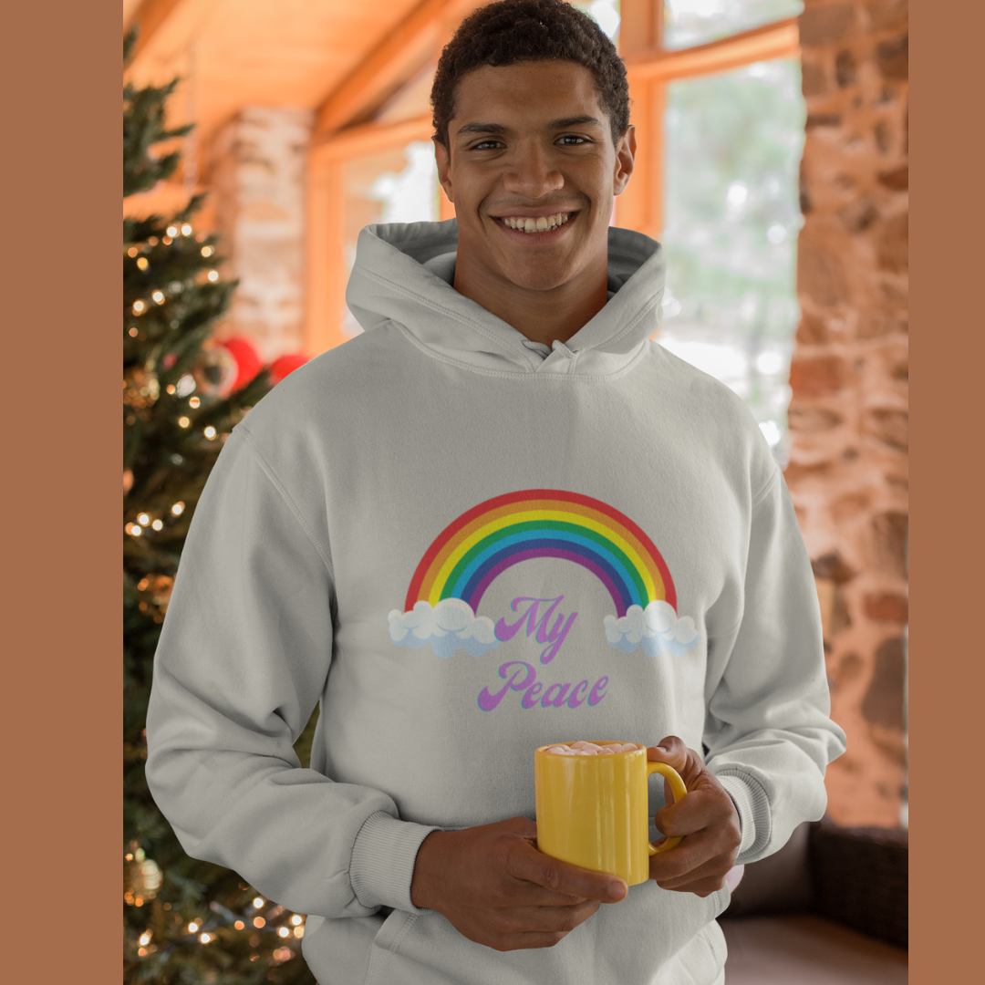 Rainbow Print Statement Hoodie Gift