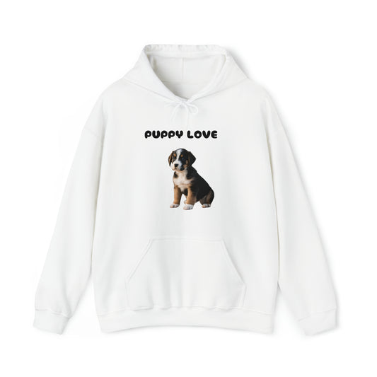 Puppy Love  Puppy pic hooded sweatshirt gift