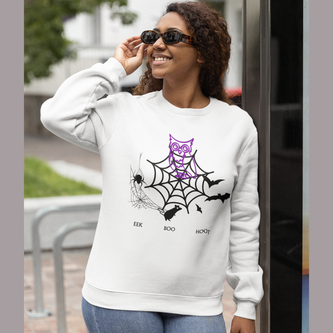 EEK BOO HOOT HALLOWEEN UNISEX SWEATSHIRT GIFT