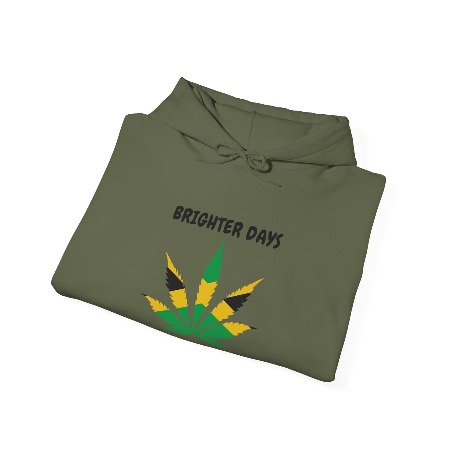 "Brighter Days Ahead!" Jamaica Leaf Graphic Pullover