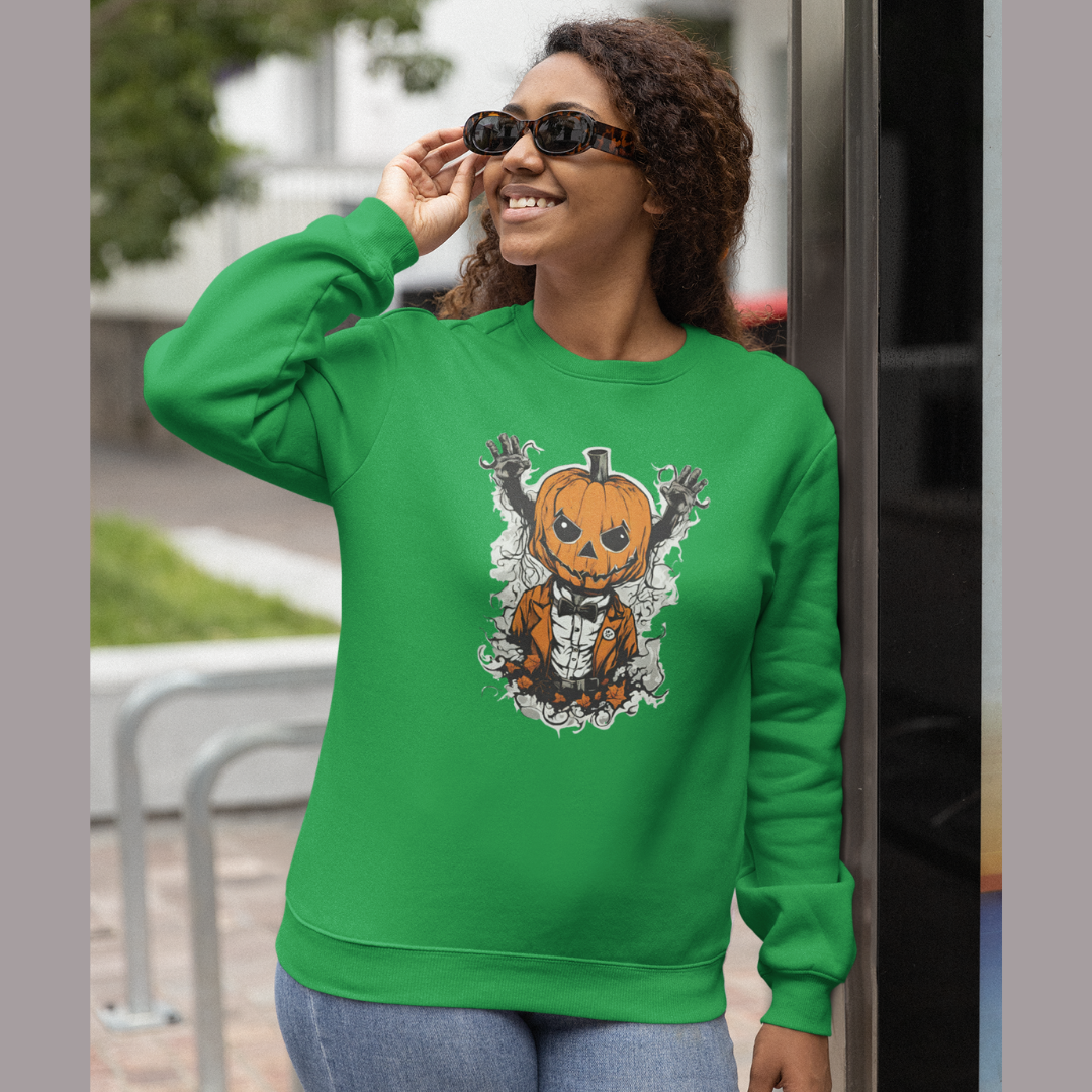 CREEPY PUMPKIN HALLOWEEN SWEATSHIRT GIFT