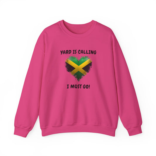 Jamaica Heart Sweatshirt - "Yard Is Calling I Must Go" Crewneck