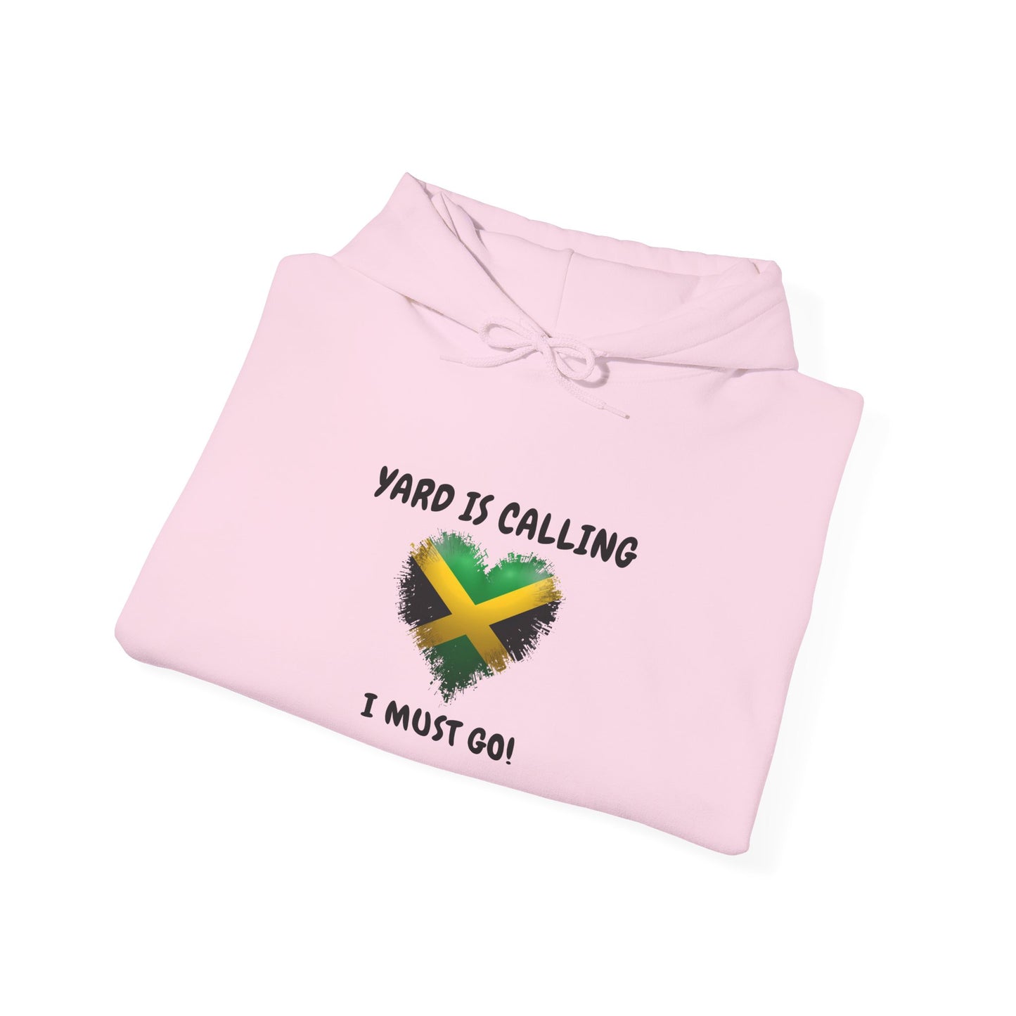 Jamaica  Flag Heart Hoodie "Yard Is Calling, I Must Go" Pullover