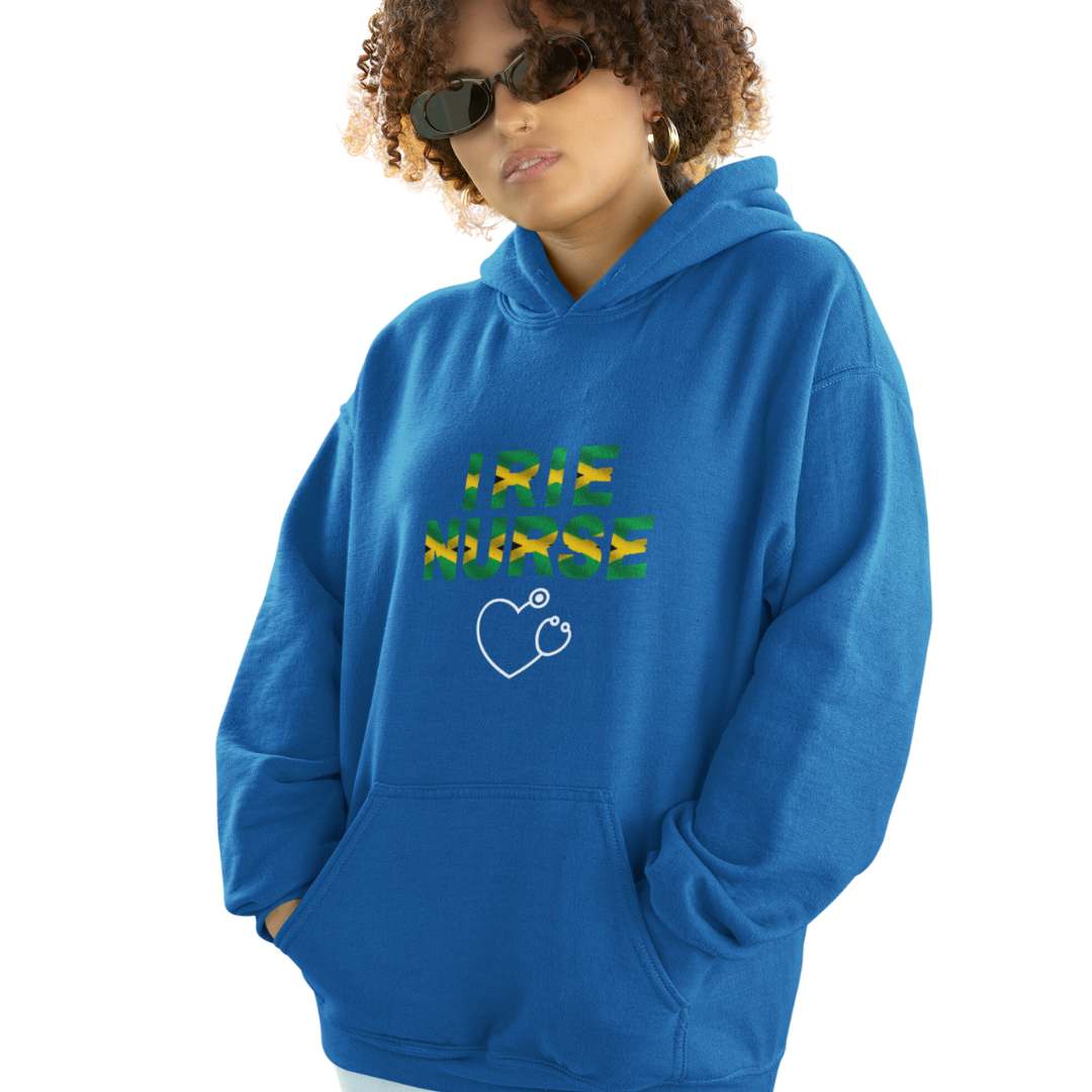 IRIE NURSE HOODED SWEATSHIRT GIFT FOR JAMAICAN NURSES