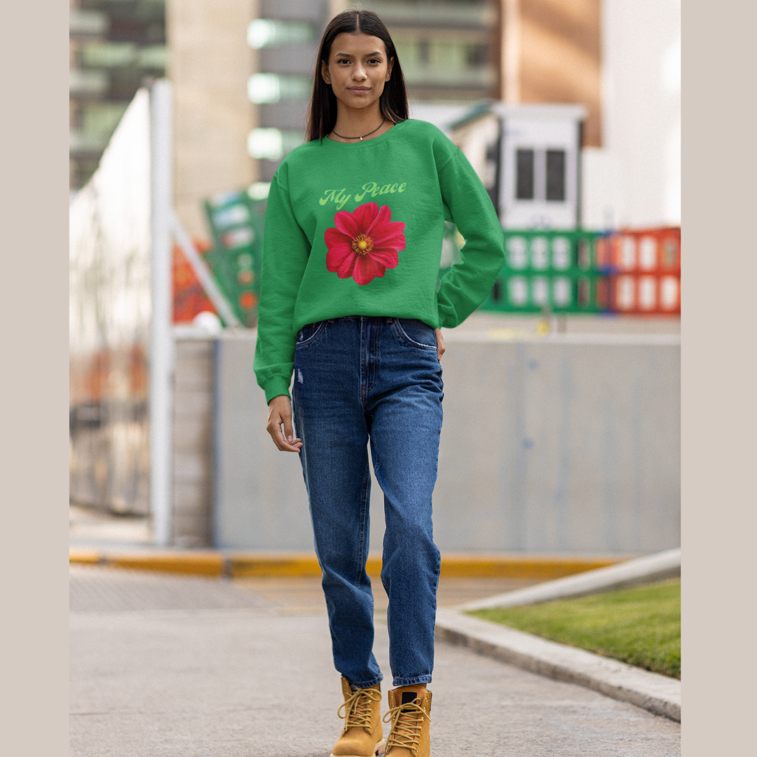 Red Flower design Statement sweatshirt Gift