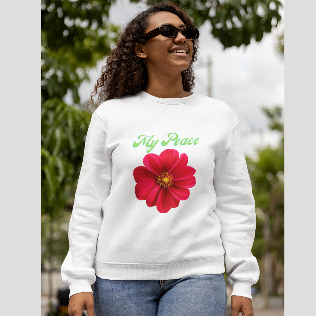 Red Flower design Statement sweatshirt Gift