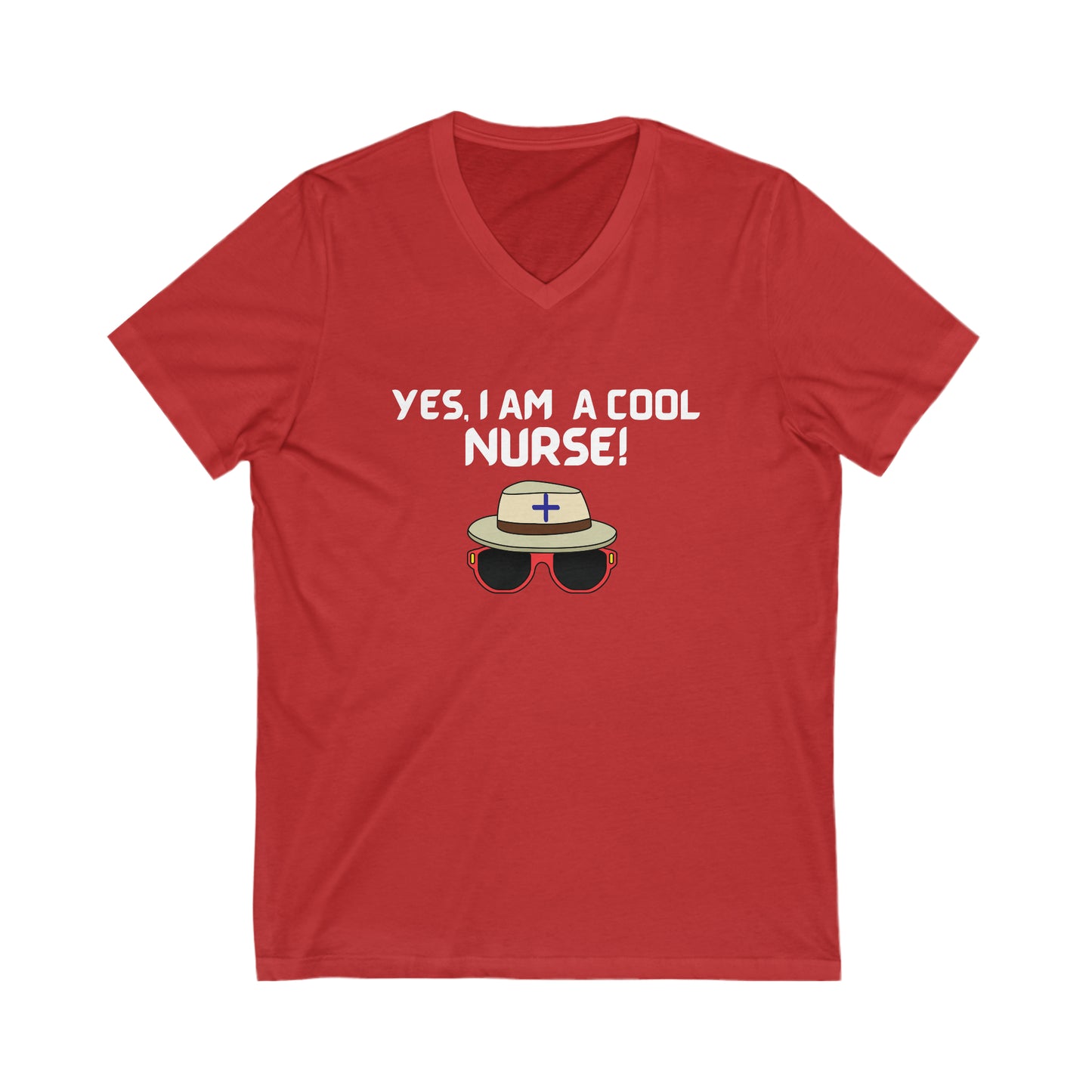 I AM A COOL NURSE V NECK T SHIRT GIFT FOR NURSES