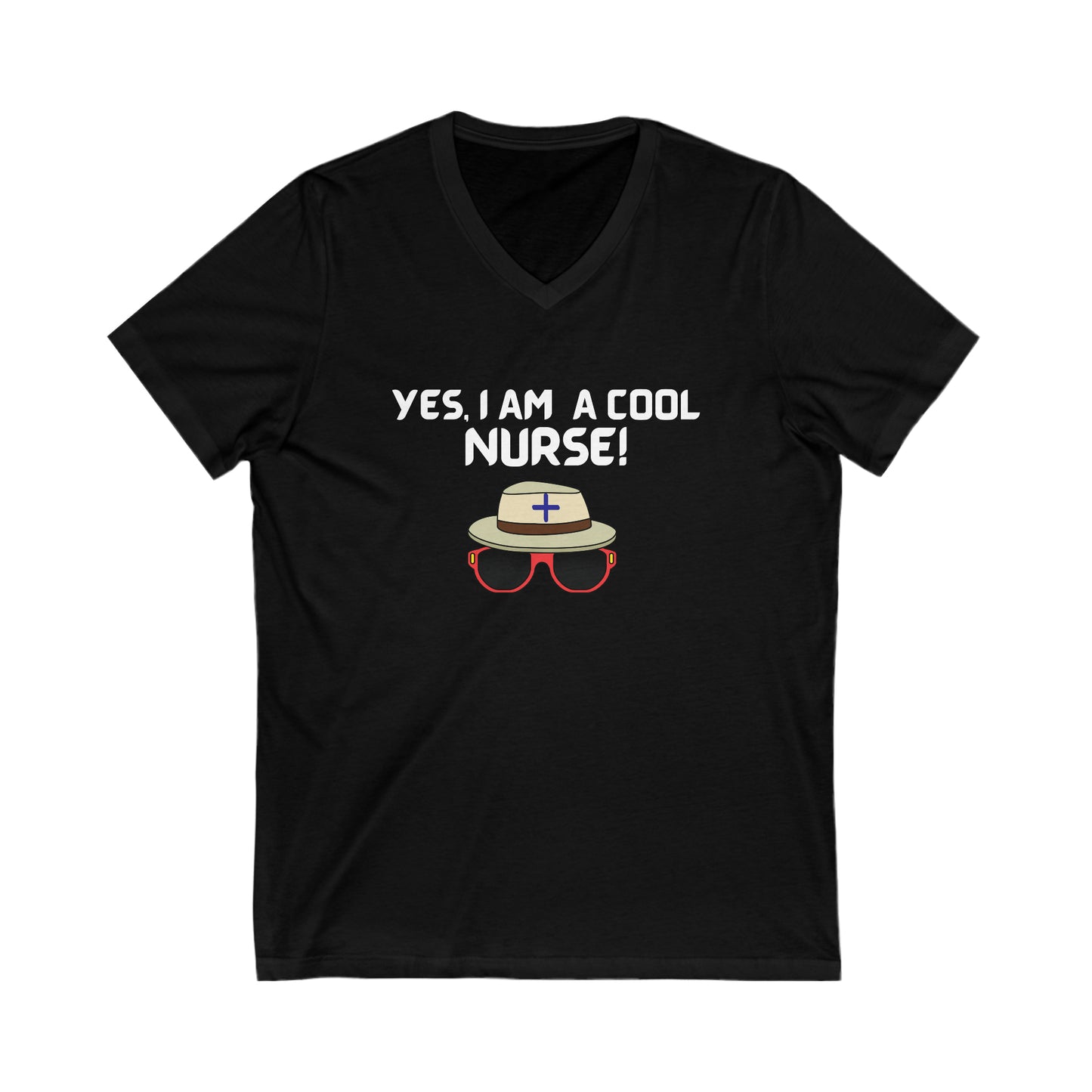 I AM A COOL NURSE V NECK T SHIRT GIFT FOR NURSES