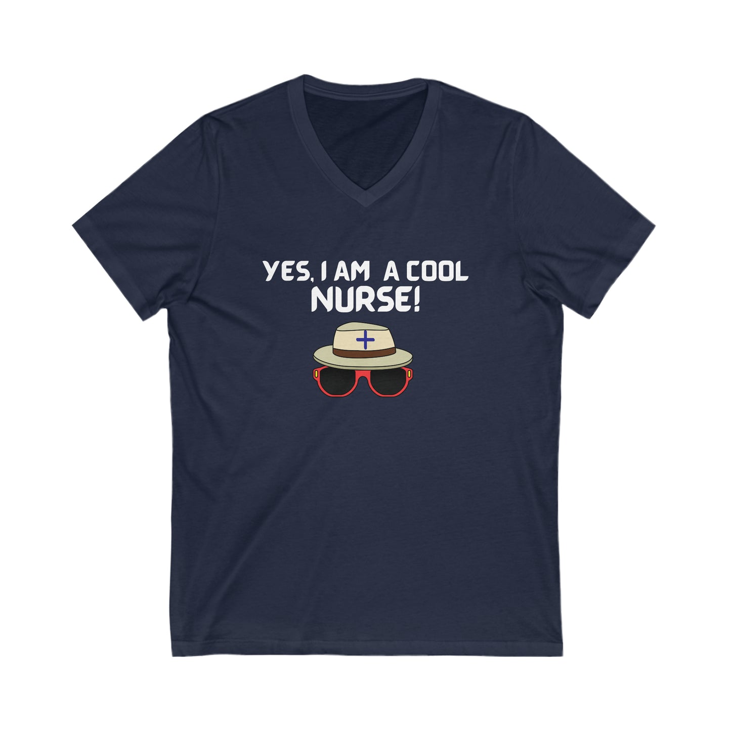 I AM A COOL NURSE V NECK T SHIRT GIFT FOR NURSES