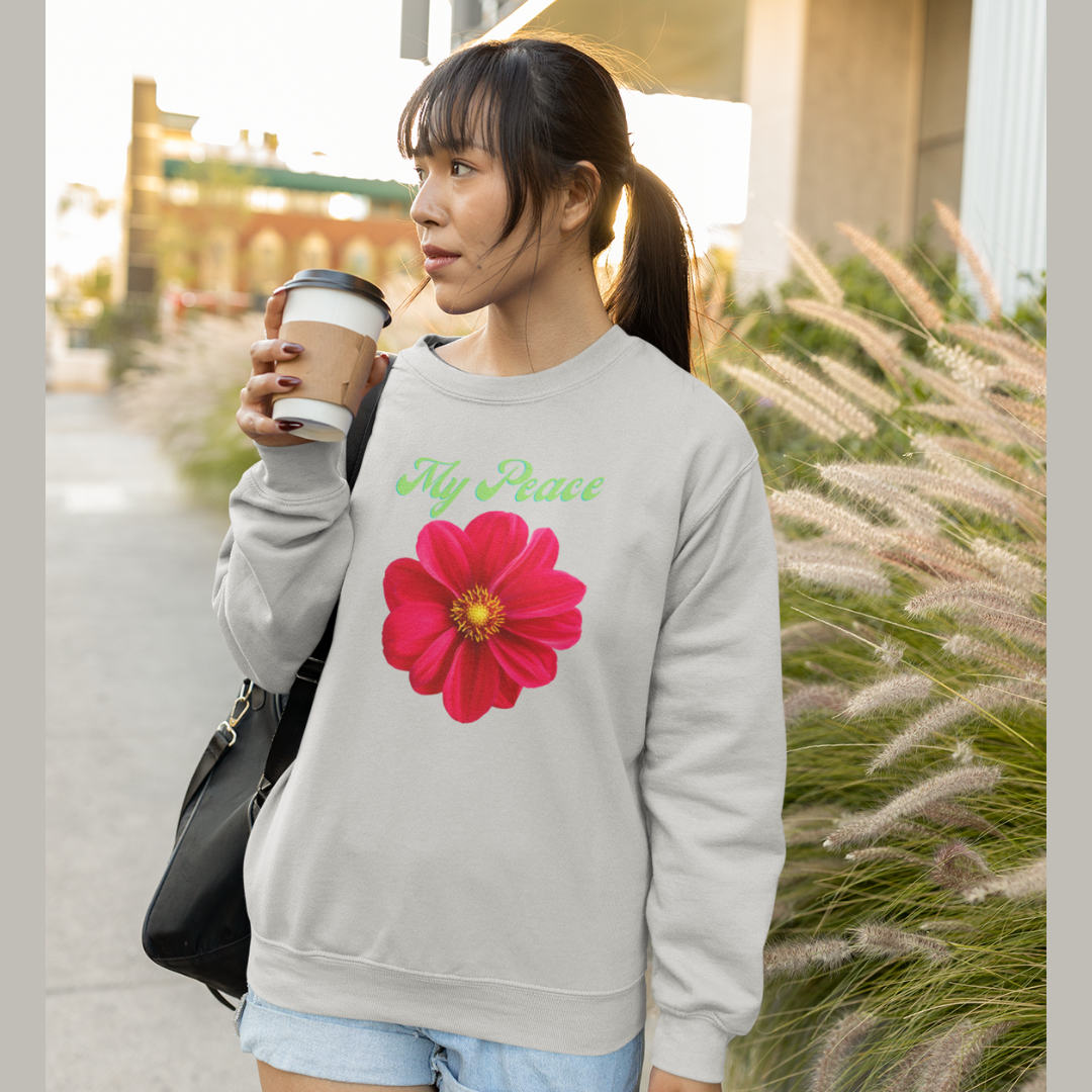 Red Flower design Statement sweatshirt Gift