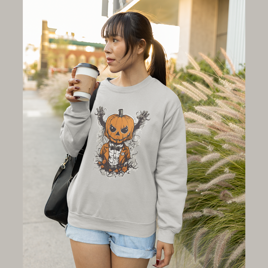 CREEPY PUMPKIN HALLOWEEN SWEATSHIRT GIFT