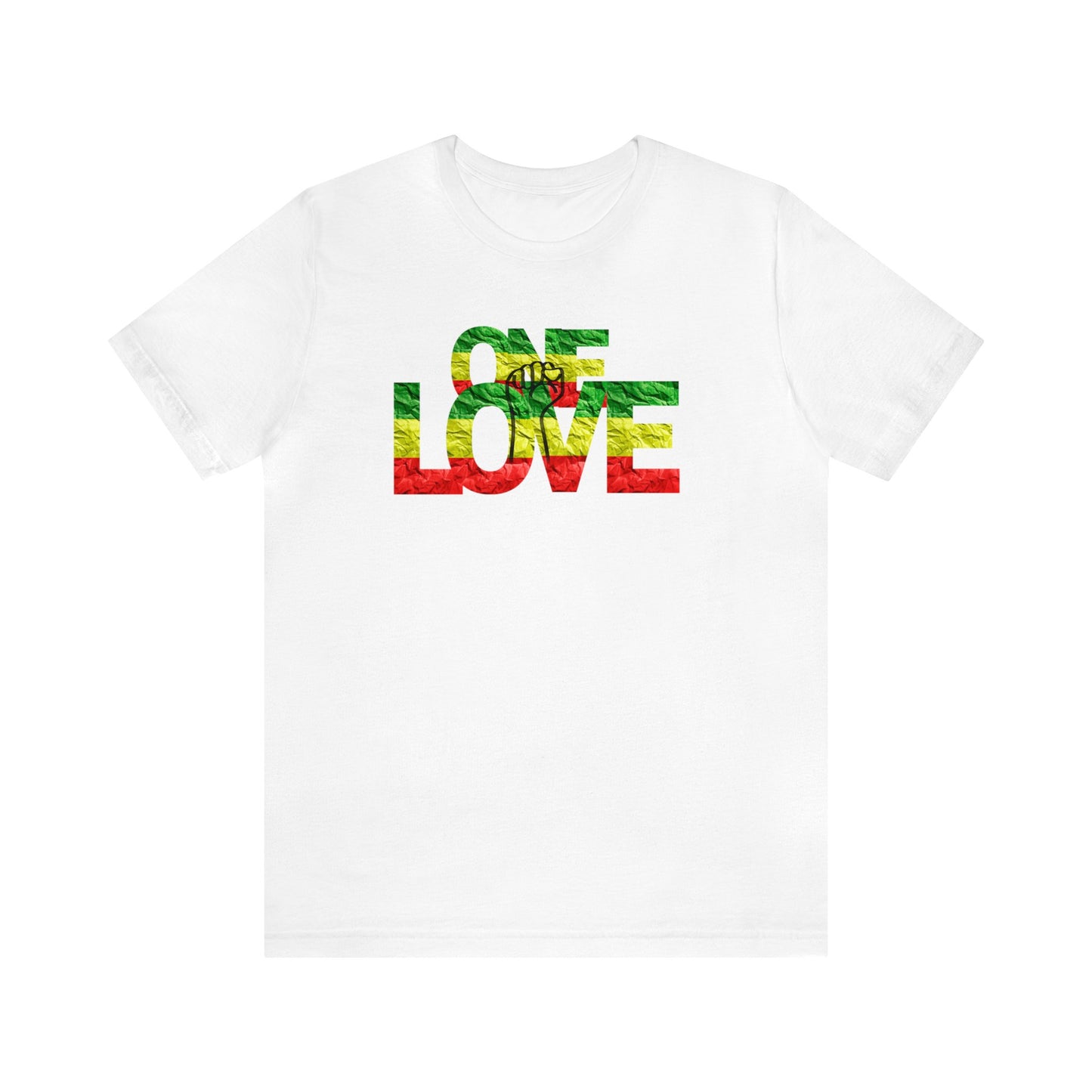 ONE LOVE AND POWER ROOTS COLOR STATEMENT T SHIRT